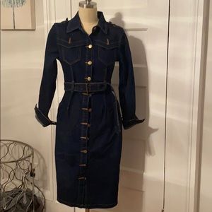 Denim dress size small button all up the front
